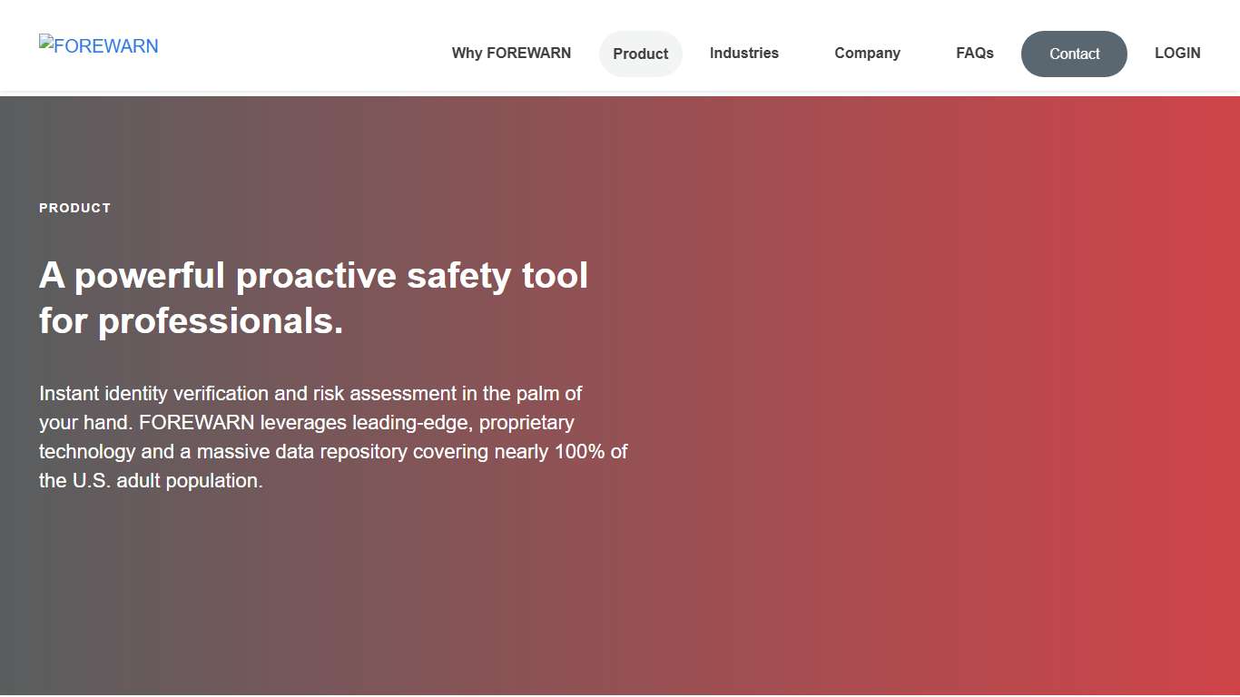 Proactive Safety Tool For Professionals | Identity Verification